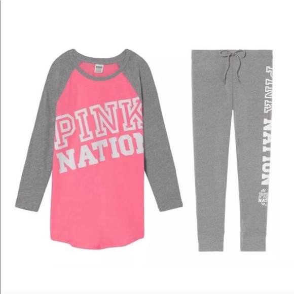 VS Pink & Gray Top & Gray Bottom Bundle NewinPack.
